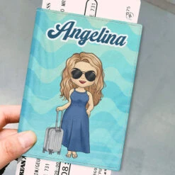 Colorful Wavy Lines - Personalized Passport Cover, Passport Holder - Gift For Bestie