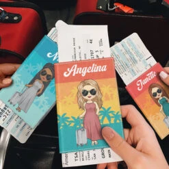 Tropical Summer Sunset Beach - Personalized Passport Cover, Passport Holder - Gift For Bestie -Pawfect House Store 013 THUMB1