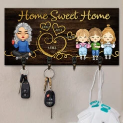 Home Sweet Home Single Parent With Kids & Pets - Personalized Custom Key Hanger, Key Holder - Gift For Family, Gift For Pet Lovers 5 Home Sweet Home Single Parent With Kids & Pets - Personalized Custom Key Hanger, Key Holder - Gift For Family, Gift For Pet Lovers -Pawfect House Store 10 801bb5e3 f832 476d 94a0 8af94fb11ecc