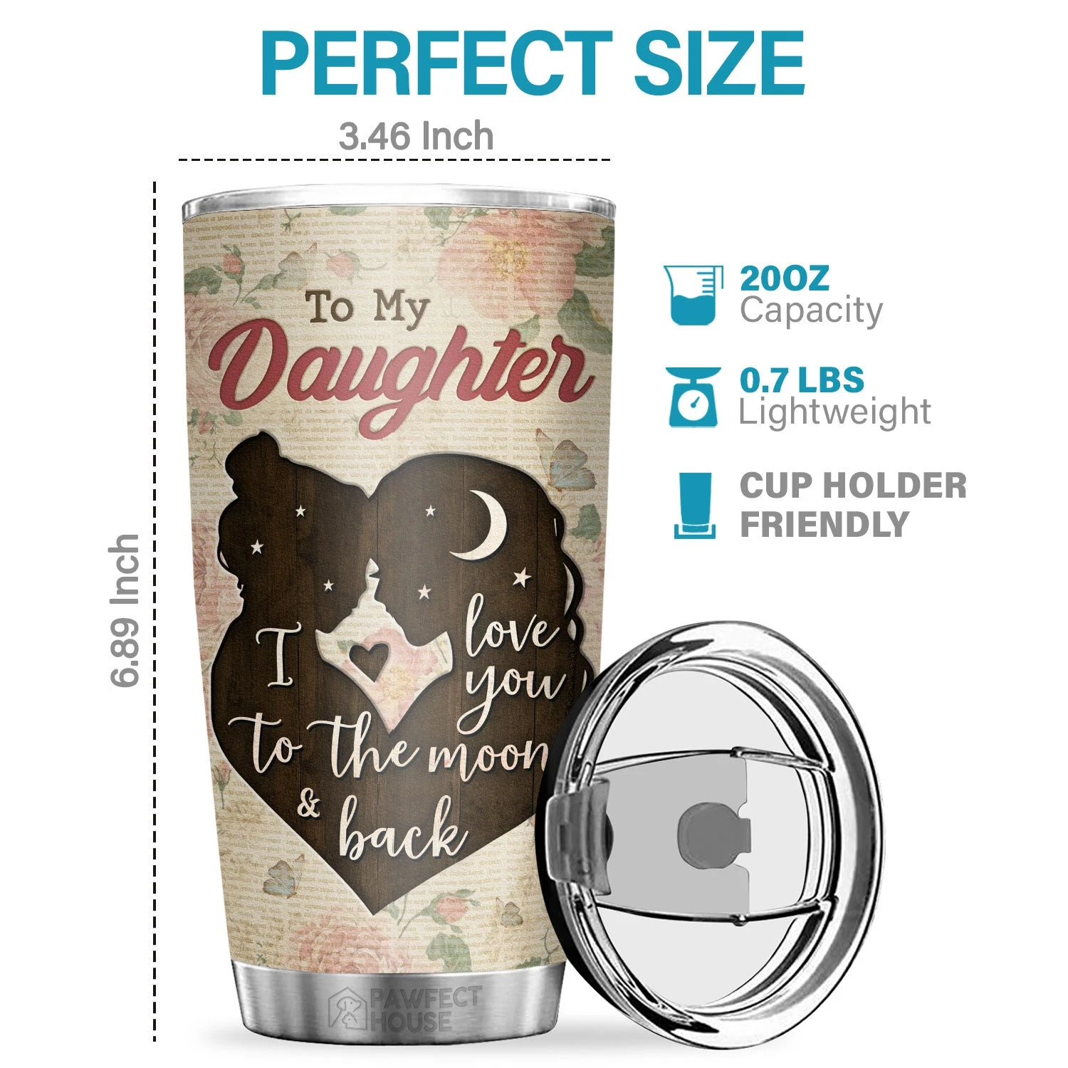 My Love Will Follow You Wherever You Go My Little Girl - Tumbler - To My Daughter, Gift For Daughter, Daughter Gift From Mom, Birthday Gift For Daughter 2 My Love Will Follow You Wherever You Go My Little Girl - Tumbler - To My Daughter, Gift For Daughter, Daughter Gift From Mom, Birthday Gift For Daughter - Image 2