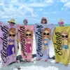 The Beach Is Calling Enjoy The Party - Bestie Personalized Custom Beach Towel - Gift For Best Friends, BFF, Sisters