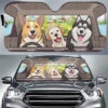 Funny Pets Driving Car - Personalized Custom Auto Sunshade - Gift For Pet Owners, Pet Lovers