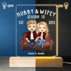 Hubby & Wifey Season - Couple Personalized Custom 3D LED Light - Gift For Husband Wife, Anniversary -Pawfect House Store 3. THUMB 3 4cb2331f 559b 4ef8 8dc8 9fbcc0453c3b