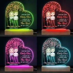 You’re The Only One - Couple Personalized Custom Heart Shaped 3D LED Light - Gift For Husband Wife, Anniversary -Pawfect House Store 3. THUMB 4 28da1441 0e3f 4c52 b97e c3d2f4532d60