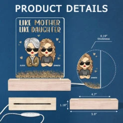 Wow, Like Mother Like Daughters - Family Personalized Custom Rectangle Shaped 3D LED Light - Mother's Day, Birthday Gift For Mom -Pawfect House Store 3. THUMB 6 61713a63 813e 45aa b146 20bf5822dfda