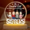Siblings Forever - Family Personalized Custom Snow Globe Shaped 3D LED Light - Mother's Day, Gift For Family Members