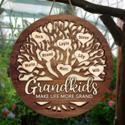 Grandkids For Grand Life - Family Personalized Custom Shaped Home Decor Wood Sign - House Warming Gift For Grandma, Grandpa, Grandparents -Pawfect House Store 3. thumb 3 314d06f9 4aee 4044 8c81 0caf1250fc83
