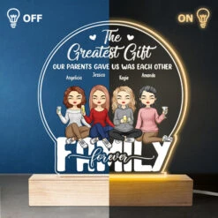 Siblings Forever - Family Personalized Custom Snow Globe Shaped 3D LED Light - Mother's Day, Gift For Family Members -Pawfect House Store 3. thumb 3 a7805504 2df6 453a b8d4 9818bf304fea