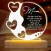 Mom, We Love You - Family Personalized Custom Round Shaped 3D LED Light - Mother's Day, Birthday Gift For Mom