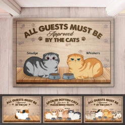 Beware, Spoiled Rotten Cats Live Here - Cat Personalized Custom Decorative Mat - Gift For Pet Owners, Pet Lovers