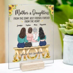 Mother & Daughters From The Star - Family Personalized Custom Acrylic Plaque - Mother's Day, Birthday Gift For Mom -Pawfect House Store 3.1.3 Thumb 3 91b8ee63 4f11 440b 8b0f c07184c3e6b1