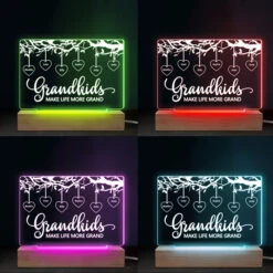 Grandkids Make Life More Grand - Family Personalized Custom Rectangle Shaped 3D LED Light - Mother's Day, Birthday Gift For Grandma -Pawfect House Store 3.1.4 Thumb 4 0cd64791 b603 4d5c b7ea b6ecf80a615c
