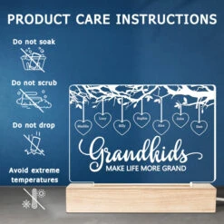 Grandkids Make Life More Grand - Family Personalized Custom Rectangle Shaped 3D LED Light - Mother's Day, Birthday Gift For Grandma -Pawfect House Store 3.1.5 Thumb 5 83a2c58a 7bcd 488b ac54 918ef58ee841