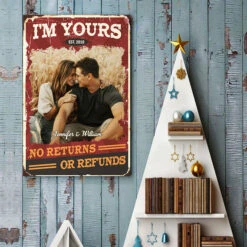 No Returns Or Refunds - Couple Personalized Custom Vertical Poster - Upload Image, Gift For Husband Wife, Anniversary -Pawfect House Store 3.3 thumb 3