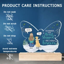 Once By My Side, Forever In My Heart - Memorial Personalized Custom Butterfly Shaped 3D LED Light - Sympathy Gift, Gift For Pet Owners, Pet Lovers -Pawfect House Store 3.5. thumb 5 c8b93929 22b2 46f1 8ec0 e52e559fc385