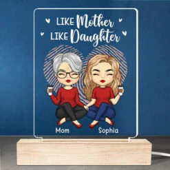 Mother, You're Forever Our Friend - Family Personalized Custom Rectangle Shaped 3D LED Light - Mother's Day, Birthday Gift For Mom