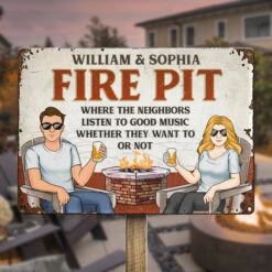 Where The Neighbors Listen To Good Music - Couple Personalized Custom Home Decor Metal Sign - House Warming Gift For Husband Wife, Anniversary -Pawfect House Store 3.THUMB 3 58a5ec2b 0271 491c a58a 588868d44c1d