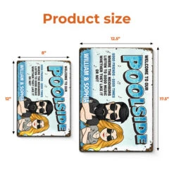 Welcome To Our Poolside - Couple Personalized Custom Home Decor Metal Sign - House Warming Gift For Husband Wife, Anniversary -Pawfect House Store 3.THUMB 4 d1511018 6855 48cc af8d 55cd0b9a8127