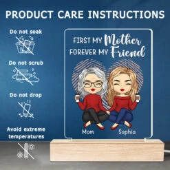 Mother, You're Forever Our Friend - Family Personalized Custom Rectangle Shaped 3D LED Light - Mother's Day, Birthday Gift For Mom -Pawfect House Store 3.THUMB 5 6a59c4a8 ca48 49c0 8aae aba4a52a20a1