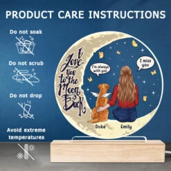 I Love You To The Moon & Back - Memorial Personalized Custom Round Shaped 3D LED Light - Sympathy Gift, Gift For Pet Owners, Pet Lovers -Pawfect House Store 3.THUMB 5 fae22f3c 90c1 4800 8f10 4bc16311305e