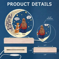 I Love You To The Moon & Back - Memorial Personalized Custom Round Shaped 3D LED Light - Sympathy Gift, Gift For Pet Owners, Pet Lovers -Pawfect House Store 3.THUMB 6 b278f2b8 9860 4b0a a481 e8eccbe4a3cb