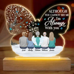 You Can't See Me, But I'm Always With You - Memorial Personalized Custom Round Shaped 3D LED Light - Mother's Day, Sympathy Gift, Gift For Family Members