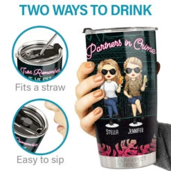 If We Get Caught, Here Is The Story - Bestie Personalized Custom Tumbler - Gift For Best Friends, BFF, Sisters -Pawfect House Store 3.Thumb3