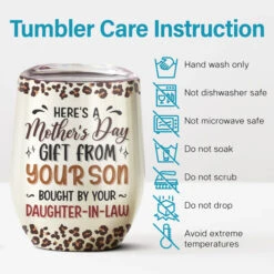 Mom, Here's Your Mother's Day Gift - Family Personalized Custom Wine Tumbler - Mother's Day, Birthday Gift For Mom -Pawfect House Store 3.Thumb3 d2df3419 d5d4 4fe9 8f9f fcbf535eddc6