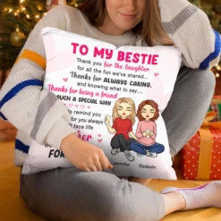Thank You For All The Fun - Bestie Personalized Custom Pillow - Gift For Best Friends, BFF, Sisters -Pawfect House Store 3.Thumb4 e786b1bc a852 49fe ba82 a77405a257e9