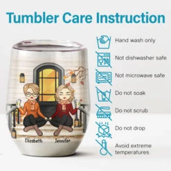 Best Friends From The Heart - Family Personalized Custom Wine Tumbler - Mother's Day, Birthday Gift For Mother From Daughter -Pawfect House Store 3.Thumbnail3 d7615bed d89d 44a1 b60c f09c3ad7a82d