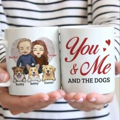 You, Me & The Dogs - Personalized Mug - Gift For Couples, Husband Wife