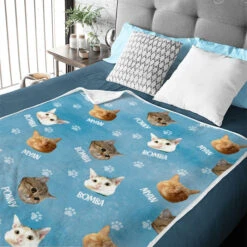 Colorful Paw Prints - Personalized Custom Blanket - Upload Image, Gift For Pet Lovers, Christmas Gift -Pawfect House Store 6. THUMB 3 8158a5e0 71cd 4230 ba8f a738684ca3af