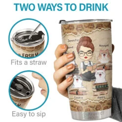 Easily Distracted By Books & Cats - Personalized Tumbler - Gift For Cat Lovers, Cat Owners, Cat Gift, Gift For Pet Lovers -Pawfect House Store 6. THUMB 3 87391924 ae24 46da 8ca1 390c6ef187c9