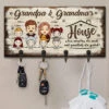 House Is Where Memories Are Made & Grandkids Are Spoiled - Personalized Key Hanger, Key Holder - Gift For Couples, Husband Wife