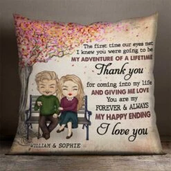 Thank You For Giving Me Love - Gift For Couples, Personalized Pillow (Insert Included)