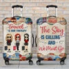 The Sky Is Calling & We Must Go - Gift For Bestie - Personalized Luggage Cover