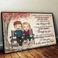 I Love You To The Moon And Back - Gift For Couples, Personalized Horizontal Poster -Pawfect House Store 6. THUMBNAIL 2 52532110 dd82 48b4 beb8 95ed8376f165