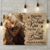 From Our First Kiss - Personalized Horizontal Canvas - Upload Image, Gift For Couples, Husband Wife