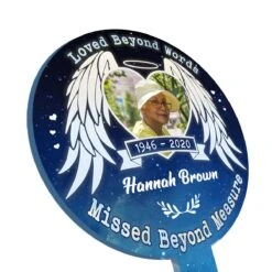 Loved Beyond Words, Missed Beyond Treasure - Personalized Custom Acrylic Garden Stake -Pawfect House Store 6. THUMBNAIL 2 8e9a1877 8484 4487 865e 8e3c43675655