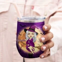 My Broomstick Runs On Wine - Personalized Witch Wine Tumbler - Gift For Witches, Gift For Yourself, Halloween Gift -Pawfect House Store 6. THUMBNAIL 3 7d55a929 824b 42f6 83fb e4e9c9a210b6