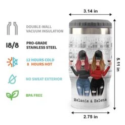 Friends & Alcohol - Personalized Can Cooler - Gift For Bestie -Pawfect House Store 6. THUMBNAIL 3 ad4cb674 7903 4087 9e4c 5242341427b0