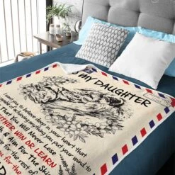 I Promise To Love You For The Rest Of My Life - Dad To Daughter, Blanket -Pawfect House Store 6. THUMBNAIL 3 b3fb3588 6e76 49ed bec5 34a96e62b78a