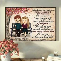 I Love You To The Moon And Back - Gift For Couples, Personalized Horizontal Poster -Pawfect House Store 6. THUMBNAIL 3 be779d2a 7a68 4388 973f 2ba62473d773