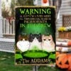 Halloween For Cats - A Witch Lives Here - All Trespassers Will Be Used As Ingredients - Personalized Metal Sign, Halloween Ideas