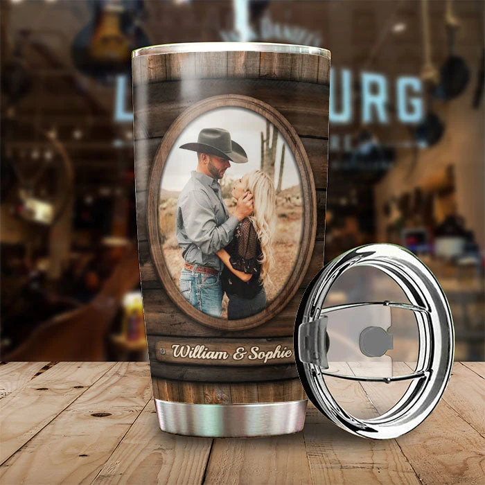 Home Is Wherever I'm With You - Upload Image, Gift For Couples - Personalized Tumbler 2 Home Is Wherever I'm With You - Upload Image, Gift For Couples - Personalized Tumbler - Image 2