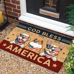 God Bless America - 4th Of July Funny Personalized Pet Decorative Mat (Cat & Dog) -Pawfect House Store 6. THUMNAIL 1 6109200e f6c9 42dc b92d 4ee221edb900