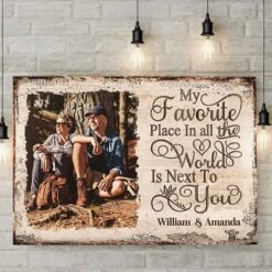 My Favorite Place - Upload Image, Personalized Horizontal Canvas