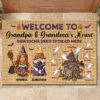 Grandchildren Spoiled Here On Halloween - Personalized Decorative Mat