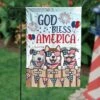 God Bless Our America - 4th Of July Decoration - Personalized Dog Flag