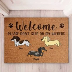 Welcome, Please Don't Step On My Wiener - Funny Personalized Decorative Mat, Doormat -Pawfect House Store 6. THumbnail 2 991a6a1a 8b6d 44df aa27 43427921dad8